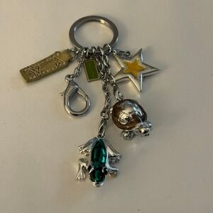 Bagutta Novelty Keychain Silver‎ Star Turtle Frog Charm Keyring Bag Accessory